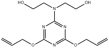 2,2'-[[4,6-bis(allyloxy)-1,3,5-triazin-2-yl]imino]bisethanol Struktur
