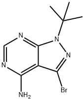 3-Bromo-1-tert-butyl-1H-pyrazolo-[3,4-d]pyrimidin-4-amine Struktur