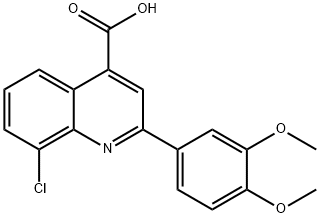 8-CHLORO-2-(3,4-DIMETHOXYPHENYL)QUINOLINE-4-CARBOXYLIC ACID Struktur