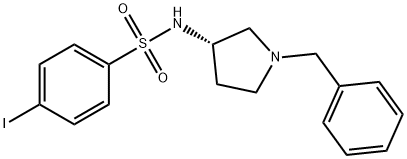 (S)-N-(1-BENZYL-PYRROLIDIN-3-YL)-4-IODO-BENZENESULFONAMIDE HYDROCHLORIDE Struktur