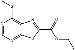 ethyl 7-(Methylsulfanyl)-[1,3]thiazolo[5,4-
d]pyriMidine-2-carboxylate Struktur