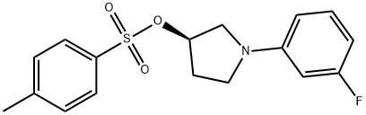 3-Pyrrolidinol, 1-(3-fluorophenyl)-, 3-(4-methylbenzenesulfonate), (3R)- Struktur
