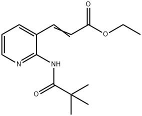 ETHYL 3-[(2-PIVALOYLAMINO)PYRIDINE-3-YL]ACRYLATE Struktur