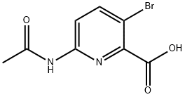 6-ACETAMIDO-3-BROMOPYRIDINE-2-CARBOXYLIC ACID 96%6-ACETAMIDO-3-BROMOPICOLINIC ACID Struktur