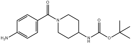[1-(4-AMINO-BENZOYL)-PIPERIDIN-4-YL]-CARBAMIC ACID TERT-BUTYL ESTER|1-(4-氨基苯甲?；?哌啶-4-氨基甲酸叔丁酯
