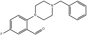 2-(4-BENZYL-1-PIPERAZINO)-5-FLUORO-BENZALDEHYDE|2-(4-芐基-1-哌嗪O)-5-氟-苯甲醛