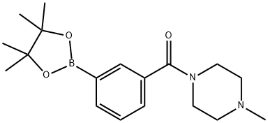 3-(4-甲基哌嗪-1-碳?；?苯硼酸頻哪酯, 883738-38-3, 結(jié)構(gòu)式