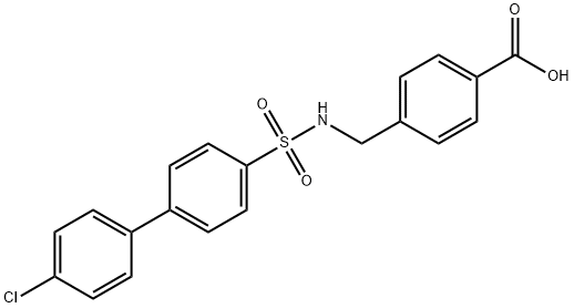 4-(4'-Chloro-4-biphenylylsulfonylaMinoMethyl)benzoic acid Struktur