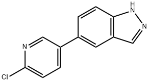 5-(6-CHLORO-PYRIDIN-3-YL)-1H-INDAZOLE Struktur