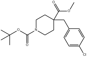 1-BOC-4-[(4-CHLOROPHENYL)METHYL]-4-PIPERIDINECARBOXYLIC ACID METHYL ESTER