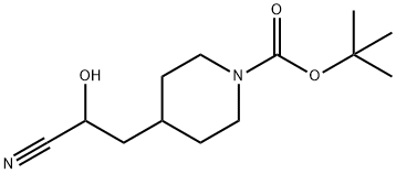 1-Piperidinecarboxylic acid, 4-(2-cyano-2-hydroxyethyl)-, 1,1-diMethylethyl ester Structure