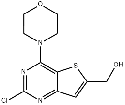 2-Chloro-4-(4-Morpholinyl)thieno[3,2-d]pyriMidine-6-Methanol Struktur