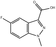 5-FLUORO-1-METHYL-1H-INDAZOLE-3-CARBOXYLIC ACID Struktur