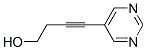 3-Butyn-1-ol, 4-(5-pyrimidinyl)- (9CI) Struktur