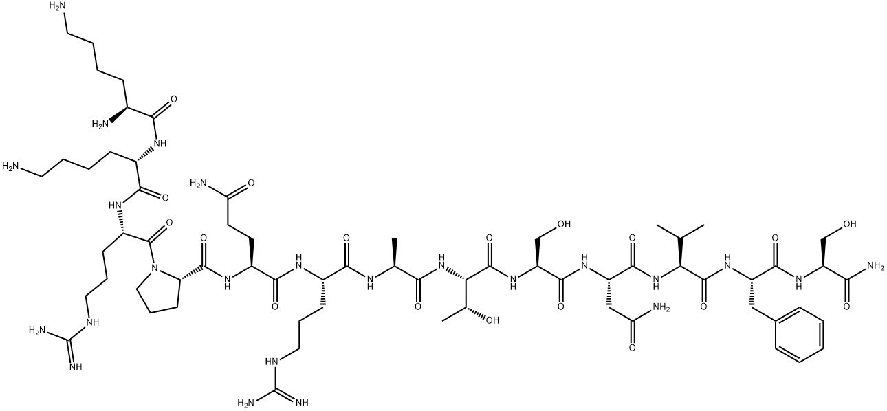 KEMPTAMIDE|LYS-LYS-ARG-PRO-GLN-ARG-ALA-THR-SER-ASN-VAL-PHE-SER-NH2
