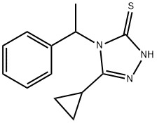 5-環(huán)丙基-4-(1-苯基乙基)-2H-1,2,4-三唑-3-硫酮, 893764-69-7, 結(jié)構(gòu)式