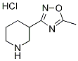 5-Methyl-3-(piperidin-3-yl)-1,2,4-oxadiazole hydrochloride Struktur