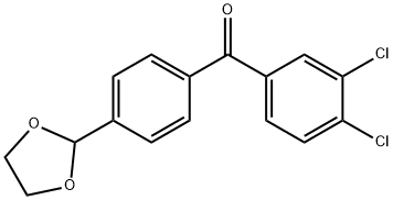 3,4-DICHLORO-4'-(1,3-DIOXOLAN-2-YL)BENZOPHENONE Struktur