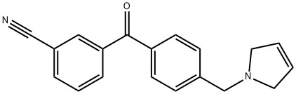 3-(4-((2,5-二氫-1H-吡咯-1-基)甲基)苯甲?；?苯甲腈, 898763-85-4, 結構式