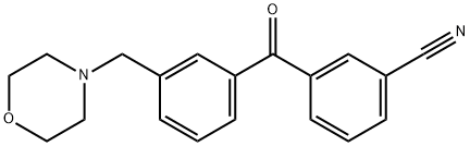 3-CYANO-3'-MORPHOLINOMETHYL BENZOPHENONE Structure