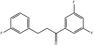3',5'-DIFLUORO-3-(3-FLUOROPHENYL)PROPIOPHENONE Struktur