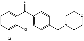 2,3-DICHLORO-4'-MORPHOLINOMETHYL BENZOPHENONE Struktur