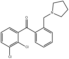 2,3-DICHLORO-2'-PYRROLIDINOMETHYL BENZOPHENONE Struktur