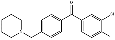 3-CHLORO-4-FLUORO-4'-PIPERIDINOMETHYL BENZOPHENONE price.
