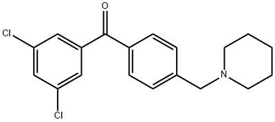 3,5-DICHLORO-4'-PIPERIDINOMETHYL BENZOPHENONE|