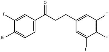 4'-BROMO-3'-FLUORO-3-(3,4,5-TRIFLUOROPHENYL)PROPIOPHENONE Struktur