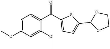 2-(2,4-DIMETHOXYBENZOYL)-5-(1,3-DIOXOLAN-2-YL)THIOPHENE|