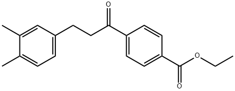 4'-CARBOETHOXY-3-(3,4-DIMETHYLPHENYL)PROPIOPHENONE Structure