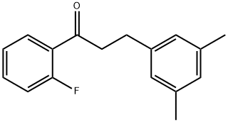 3-(3,5-DIMETHYLPHENYL)-2'-FLUOROPROPIOPHENONE Struktur