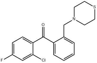 2-CHLORO-4-FLUORO-2'-THIOMORPHOLINOMETHYL BENZOPHENONE price.