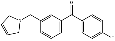 4'-FLUORO-3-(3-PYRROLINOMETHYL) BENZOPHENONE Struktur