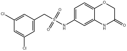 (3,5-dichlorophenyl)-N-(3-oxo-3,4-dihydro-2H-1,4-benzoxazin-6-yl)methanesulfonamide Struktur