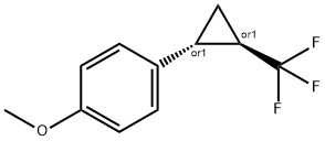 (+/-)-1-Methoxy-4-(trans-2-(trifluoromethyl)cyclopropyl)benzene Struktur