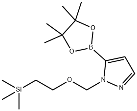 1-(2-TRIMETHYLSILYLETHOXY)METHYLPYRAZOLE-5-BORONIC ACID, PINACOL ESTER, 903550-12-9, 結(jié)構(gòu)式
