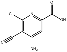 2-Pyridinecarboxylic acid, 4-aMino-6-chloro-5-cyano- Struktur