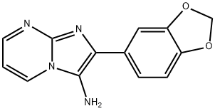 2-BENZO[1,3]DIOXOL-5-YL-IMIDAZO[1,2-A]PYRIMIDIN-3-YLAMINE Struktur