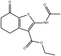 ethyl 2-(acetylamino)-7-oxo-4,5,6,7-tetrahydro-1-benzothiophene-3-carboxylate Struktur