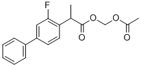 Acetoxymethyl 2-(2-fluoro-4-biphenylyl)propionate Struktur