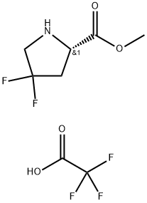 4,4-Difluoro-L-proline Methyl ester trifluoroacetate, 915230-14-7, 結(jié)構(gòu)式