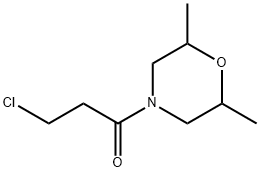 4-(3-chloropropanoyl)-2,6-dimethylmorpholine Struktur
