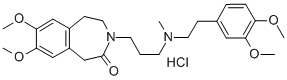 3-[3-[[2-(3,4-DIMETHOXYPHENYL)ETHYL]METHYLAMINO]PROPYL]-1,3,4,5-TETRAHYDRO-7,8-DIMETHOXY-2H-3-BENZAZEPIN-2-ONE HYDROCHLORIDE Structure