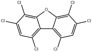 1,3,4,6,7,9-HEXACHLORODIBENZOFURAN Struktur