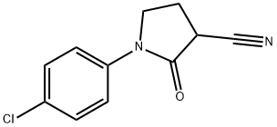 1-(4-chlorophenyl)-2-oxo-3-pyrrolidinecarbonitrile Struktur