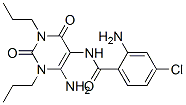 Benzamide,  2-amino-N-(6-amino-1,2,3,4-tetrahydro-2,4-dioxo-1,3-dipropyl-5-pyrimidinyl)-4-chloro- Struktur