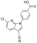 Benzoic acid, 4-(6-chloro-3-cyano-1H-pyrrolo[2,3-b]pyridin-1-yl)- Struktur