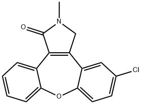 5-Chloro-2-methyl-2,3-dihydrodibenzo[2,3:6,7]oxepino[4,5-c]pyrrole-(2H)-one Struktur